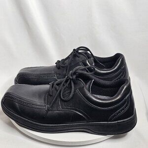 Orthofeet 465 Gramercy Shoes Mens 12 Wide 2E, Black Leather Oxford